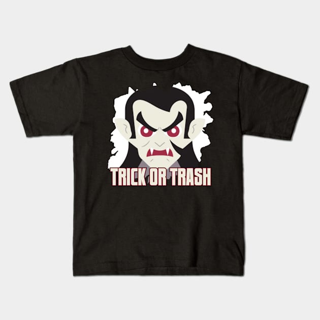 trick or trash Kids T-Shirt by Pixy Official